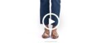 couro de impressão de vaca ponta avelã plana mulheres Hush Puppies sapatos rasos ZZ6R70 - Image 3