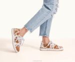 couro de impressão de vaca tênis ryann mulheres Hush Puppies tênis ZZ6R111 - Image 3