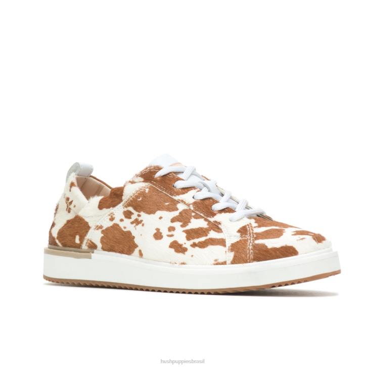 couro de impressão de vaca tênis ryann mulheres Hush Puppies tênis ZZ6R111 - Image 4