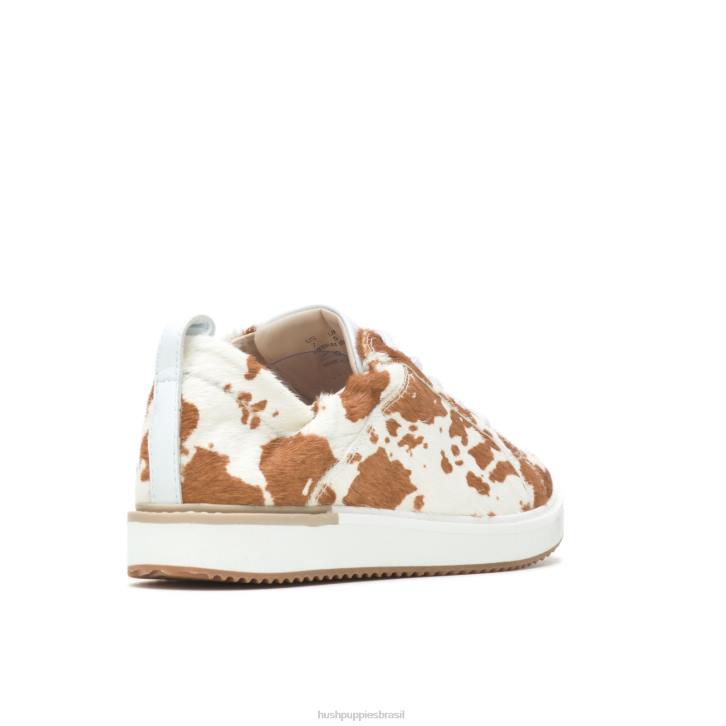 couro de impressão de vaca tênis ryann mulheres Hush Puppies tênis ZZ6R111 - Image 5