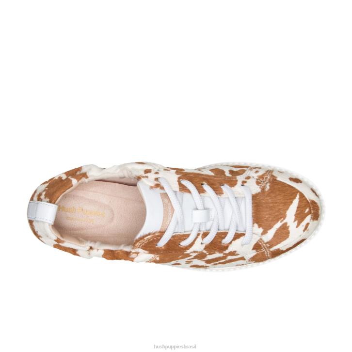 couro de impressão de vaca tênis ryann mulheres Hush Puppies tênis ZZ6R111 - Image 7