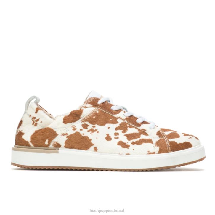 couro de impressão de vaca tênis ryann mulheres Hush Puppies tênis ZZ6R111 - Image 1
