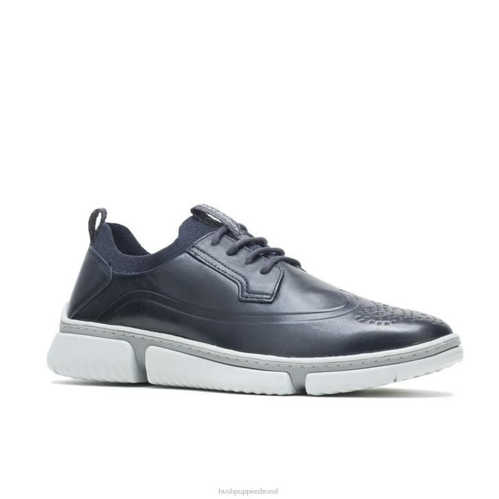 couro marinho Bennet ponta de asa oxford homens Hush Puppies Oxford ZZ6R298 - Image 3