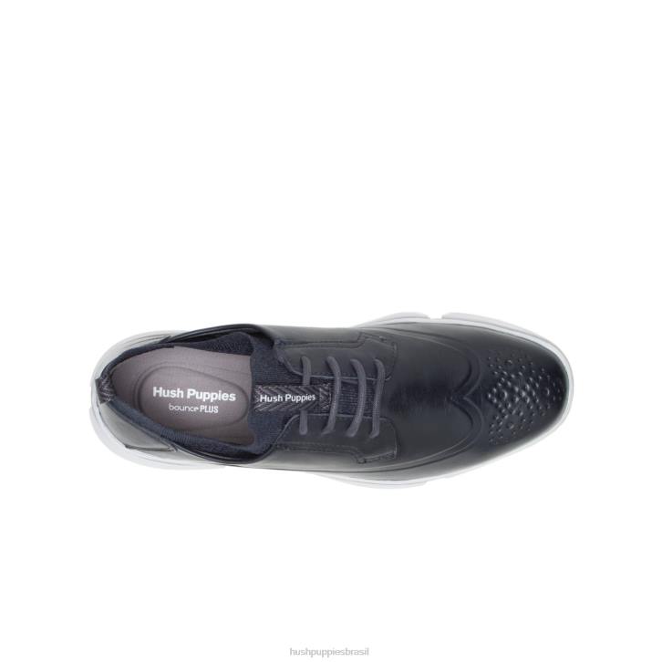 couro marinho Bennet ponta de asa oxford homens Hush Puppies Oxford ZZ6R298 - Image 6