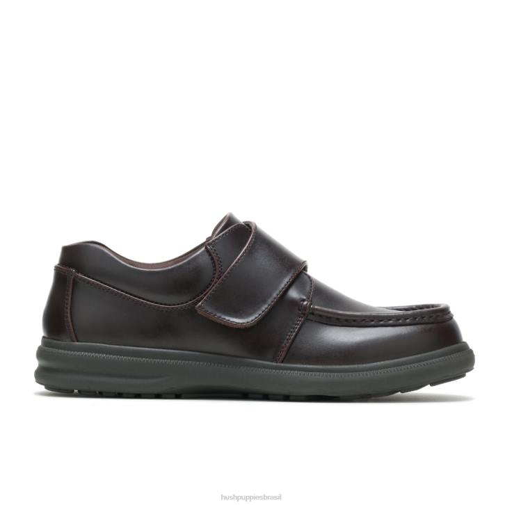 couro marrom escuro gil homens Hush Puppies sapatos de caminhada ZZ6R356 - Image 2