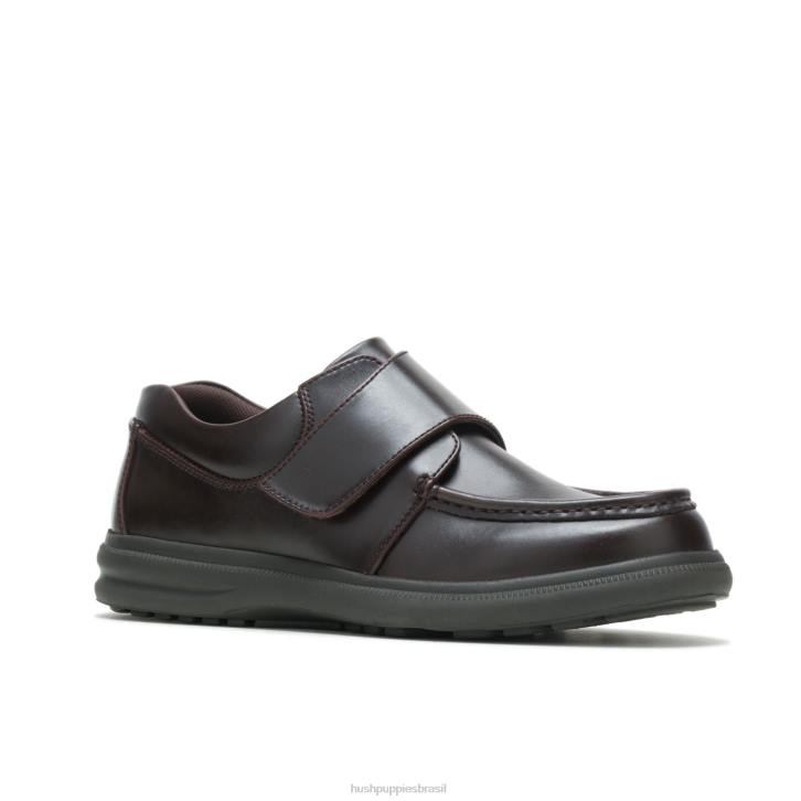 couro marrom escuro gil homens Hush Puppies sapatos de caminhada ZZ6R356 - Image 3