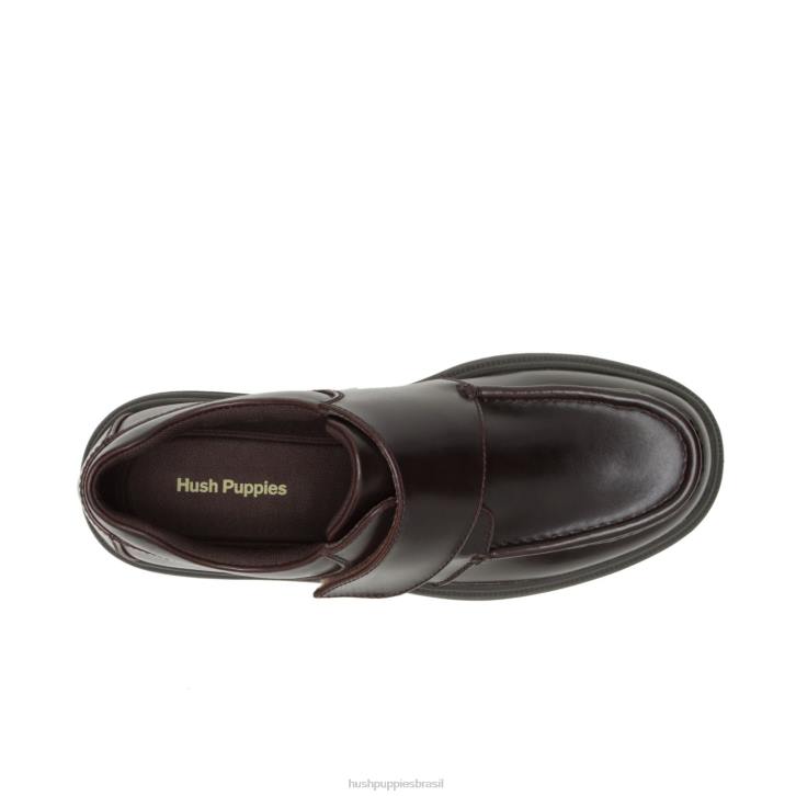couro marrom escuro gil homens Hush Puppies sapatos de caminhada ZZ6R356 - Image 5