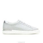 couro perf cinza vapor sapatilha sabine mulheres Hush Puppies tênis ZZ6R141