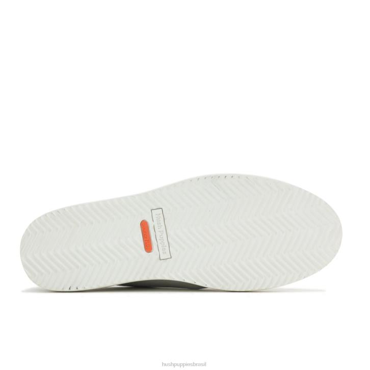 couro perf cinza vapor sapatilha sabine mulheres Hush Puppies tênis ZZ6R141 - Image 5