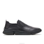 couro preto bennet sapatilha sem salto homens Hush Puppies Oxford ZZ6R284 - Image 2
