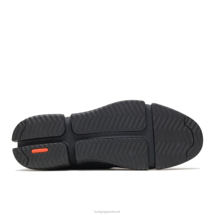 couro preto bennet sapatilha sem salto homens Hush Puppies Oxford ZZ6R284 - Image 6