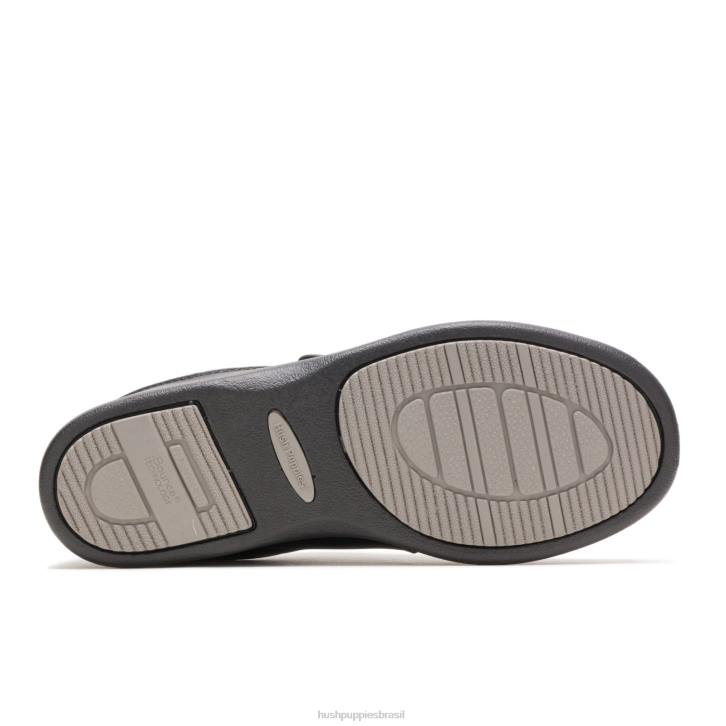 couro preto caminhante poderoso ii mulheres Hush Puppies sapatos de caminhada ZZ6R230 - Image 5