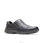 couro preto lunar ii homens Hush Puppies mocassim ZZ6R348 - Image 3