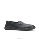 couro preto mocassim finley homens Hush Puppies mocassim ZZ6R315 - Image 4