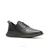 couro preto ousado avanço com cordões oxford homens Hush Puppies Oxford ZZ6R289 - Image 3