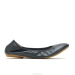 couro preto ousado balé casto plano 2 mulheres Hush Puppies balé plano ZZ6R73 - Image 2