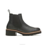 couro preto ousado bota amelia chelsea mulheres Hush Puppies bota ZZ6R161 - Image 2