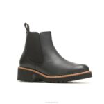 couro preto ousado bota amelia chelsea mulheres Hush Puppies bota ZZ6R161 - Image 3
