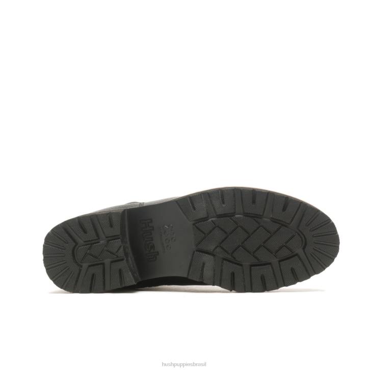 couro preto ousado bota amelia chelsea mulheres Hush Puppies bota ZZ6R161 - Image 5