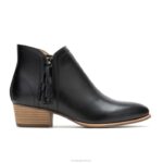 couro preto ousado bota de borla serra mulheres Hush Puppies bota ZZ6R158 - Image 2
