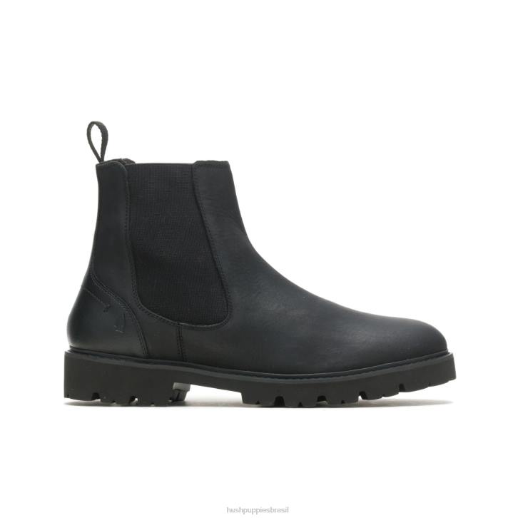 couro preto ousado bota jude chelsea homens Hush Puppies bota ZZ6R276 - Image 2