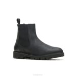 couro preto ousado bota jude chelsea homens Hush Puppies bota ZZ6R276 - Image 3