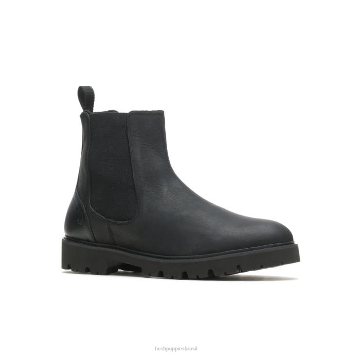 couro preto ousado bota jude chelsea homens Hush Puppies bota ZZ6R276 - Image 3