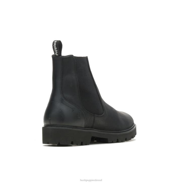 couro preto ousado bota jude chelsea homens Hush Puppies bota ZZ6R276 - Image 4