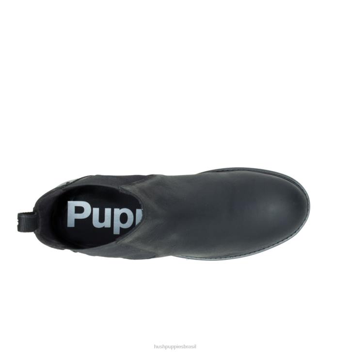 couro preto ousado bota jude chelsea homens Hush Puppies bota ZZ6R276 - Image 6