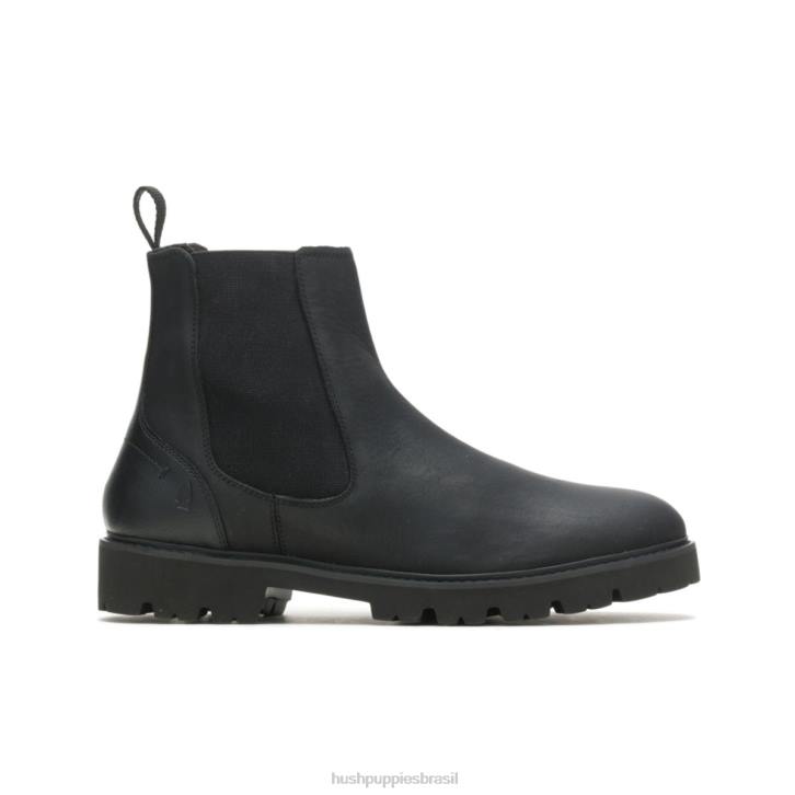 couro preto ousado bota jude chelsea homens Hush Puppies bota ZZ6R276 - Image 1