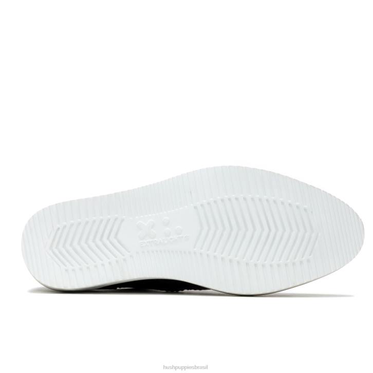 couro preto ousado everett ponta de asa oxford homens Hush Puppies Oxford ZZ6R286 - Image 6