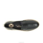 couro preto ousado mocassim avançado mulheres Hush Puppies mocassim ZZ6R45 - Image 6