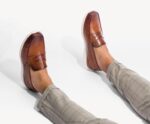 couro preto ousado mocassim juliano homens Hush Puppies mocassim ZZ6R306 - Image 7