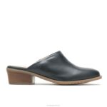 couro preto ousado mula siena mulheres Hush Puppies salto ZZ6R95 - Image 2
