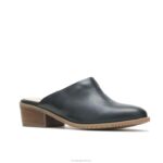 couro preto ousado mula siena mulheres Hush Puppies salto ZZ6R95 - Image 3