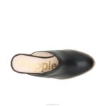 couro preto ousado mula siena mulheres Hush Puppies salto ZZ6R95 - Image 6