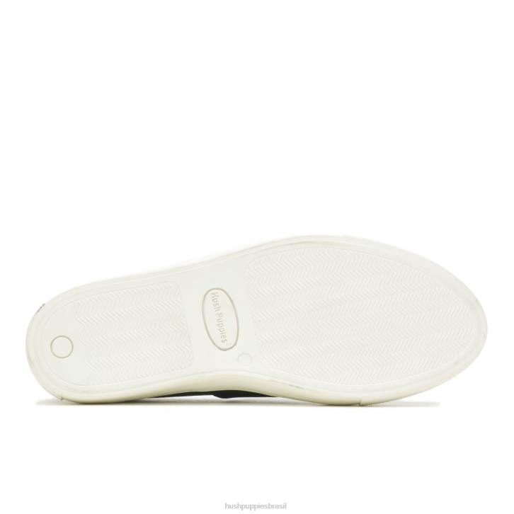 couro preto ousado noelle escorregar mulheres Hush Puppies escorregar em ZZ6R74 - Image 5