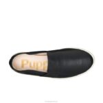couro preto ousado noelle escorregar mulheres Hush Puppies escorregar em ZZ6R74 - Image 6