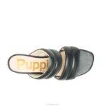 couro preto ousado sandália leila mulheres Hush Puppies salto ZZ6R28 - Image 6