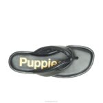 couro preto ousado sandália toepost emily mulheres Hush Puppies sandália ZZ6R15 - Image 6