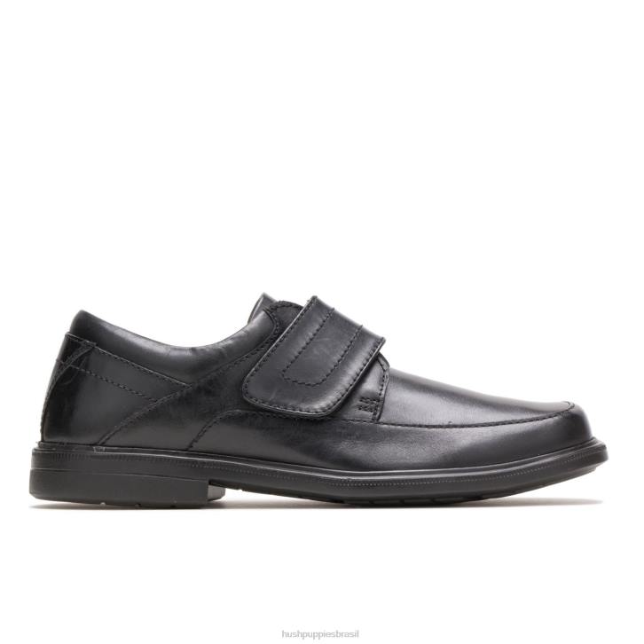 couro preto peri funil homens Hush Puppies sapatos de caminhada ZZ6R362 - Image 2