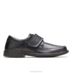 couro preto peri funil homens Hush Puppies sapatos de caminhada ZZ6R362