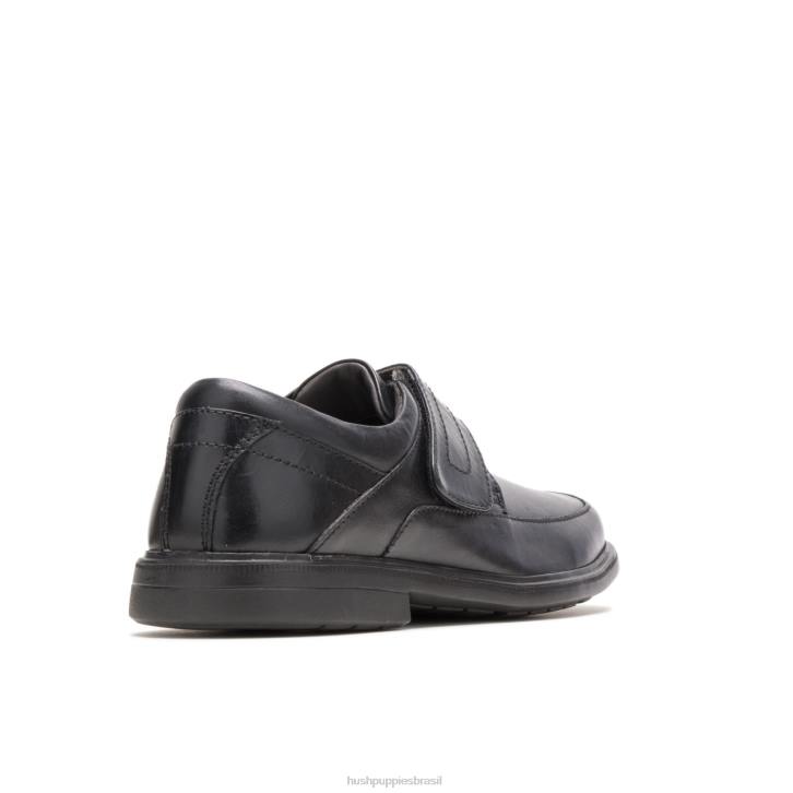 couro preto peri funil homens Hush Puppies sapatos de caminhada ZZ6R362 - Image 4