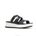 couro preto sandália andi mulheres Hush Puppies sandália ZZ6R40 - Image 4