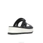 couro preto sandália andi mulheres Hush Puppies sandália ZZ6R40 - Image 5