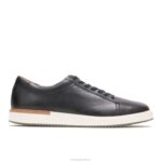 couro preto sapatilha de saúde homens Hush Puppies tênis ZZ6R325 - Image 2