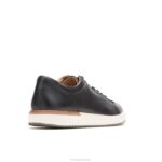 couro preto sapatilha de saúde homens Hush Puppies tênis ZZ6R325 - Image 4