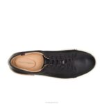 couro preto sapatilha de saúde homens Hush Puppies tênis ZZ6R325 - Image 6