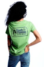 doce sálvia camiseta estampada basset hound retrô mulheres Hush Puppies Camisetas ZZ6R239 - Image 3