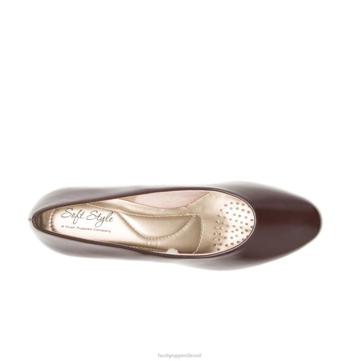 elegância marrom escuro anjo ii mulheres Hush Puppies estilo suave ZZ6R209 - Image 6
